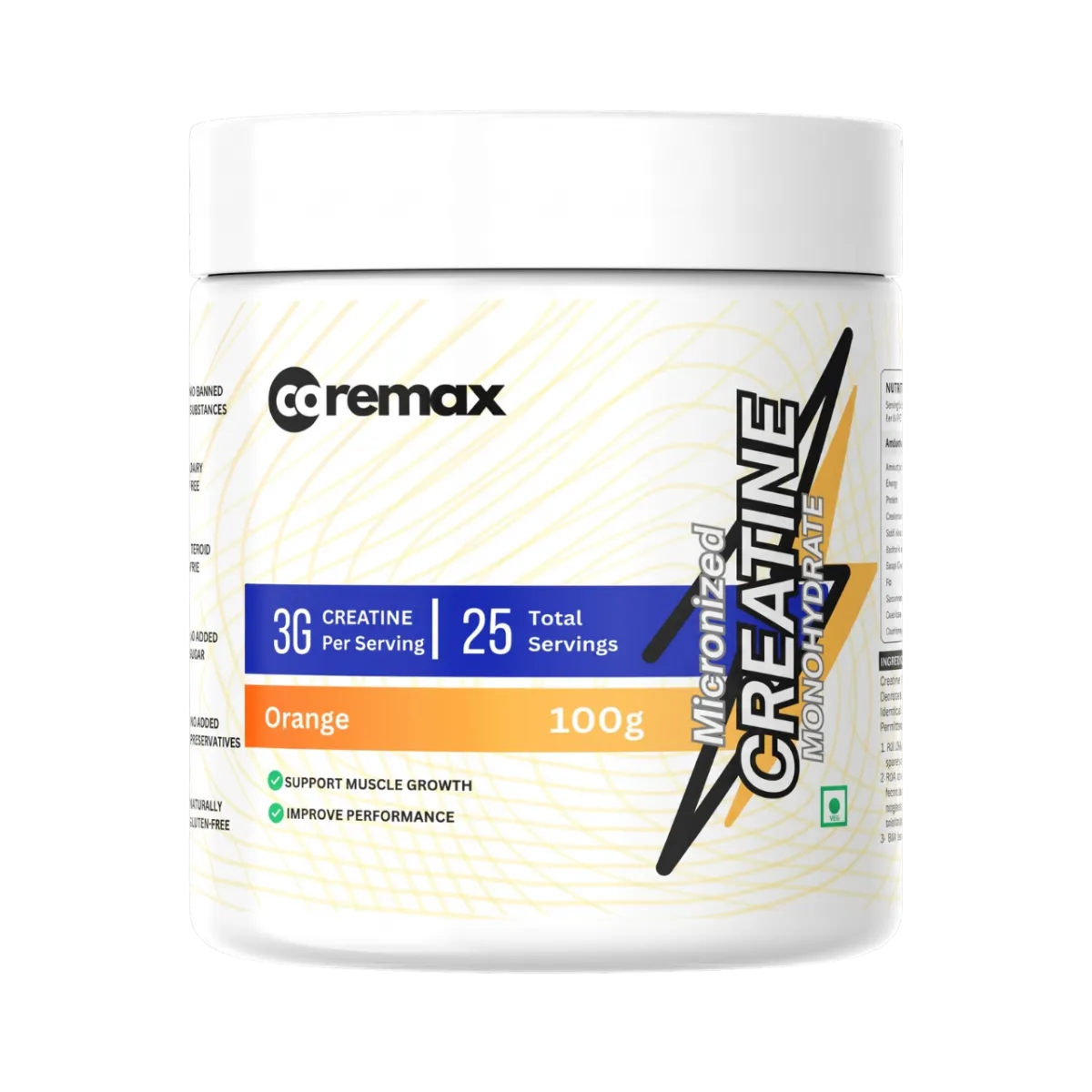 Creatine Monohydrate — Orange (Starter) jar
