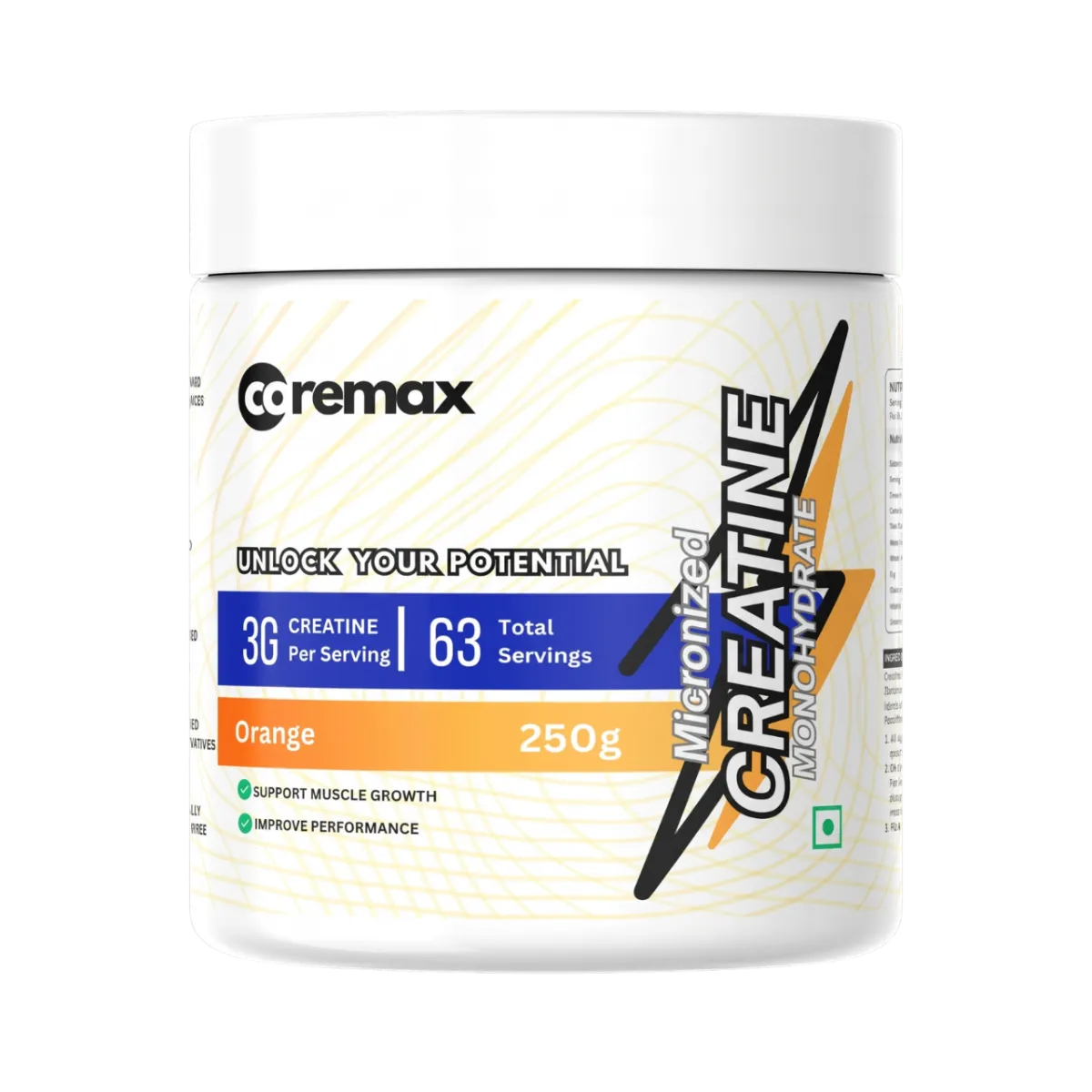 Creatine Monohydrate — Orange jar