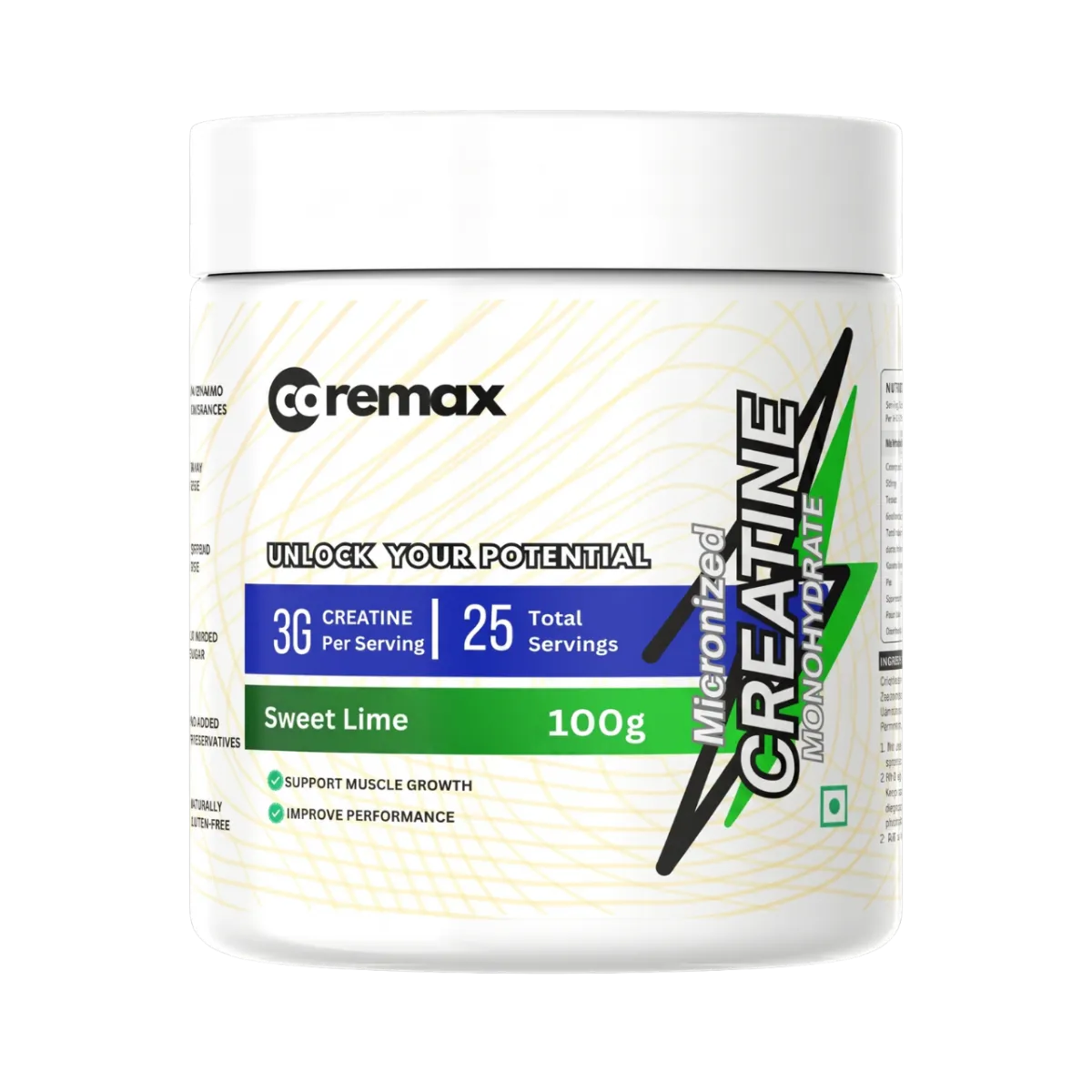Creatine Monohydrate — Sweet Lime (Starter) jar