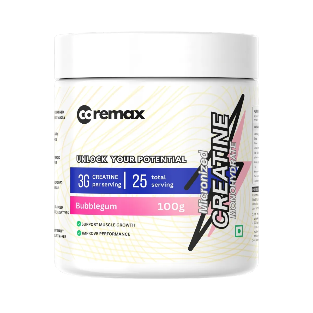 Creatine Monohydrate — Bubblegum (Starter) jar