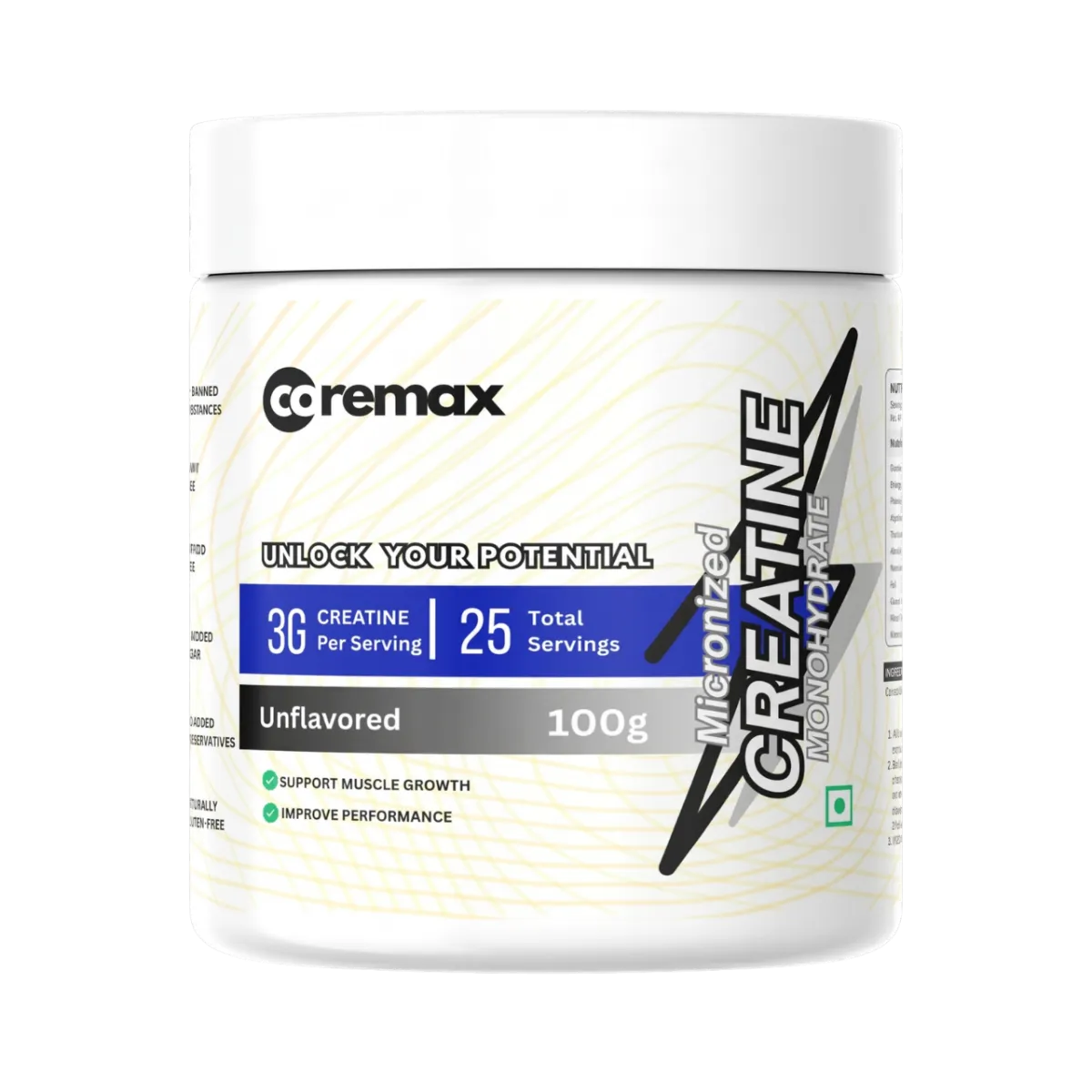 Creatine Monohydrate — Unflavored (Starter) jar